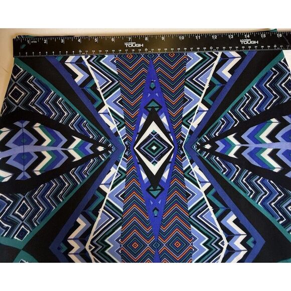 Bisou‎ Bisou Skirt Women's Large Mixed Geo Pencil Midi Stretch Comfort-465 - Picture 8 of 8